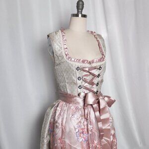 Brand New Floral Brocade Dirndl Dress